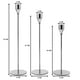 thumbnail image 2 of Set 3 Candelabros Porta Velas Plateado Decora Centro De Mesa plateado, 2 of 9