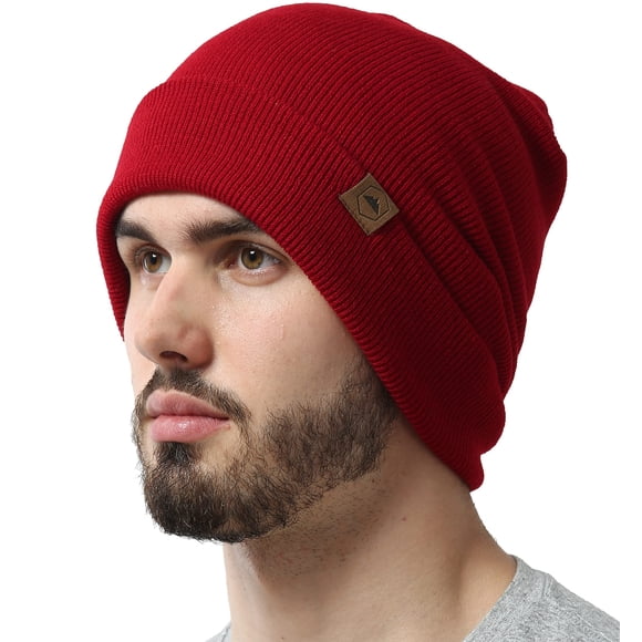 Brazalete Beanie Tough Headwear para mujer y hombre, color granate