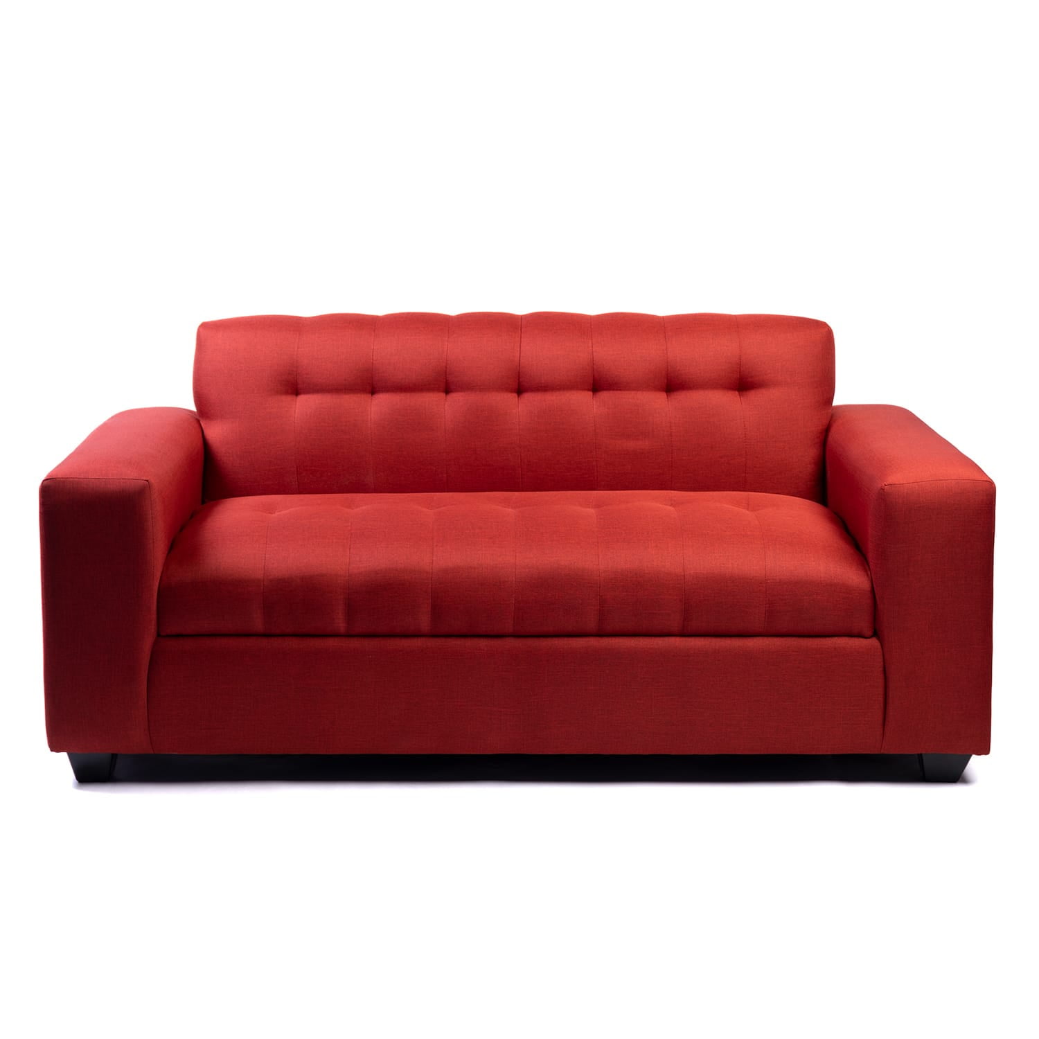 Sofa Tres Cuerpos Lino Rojo