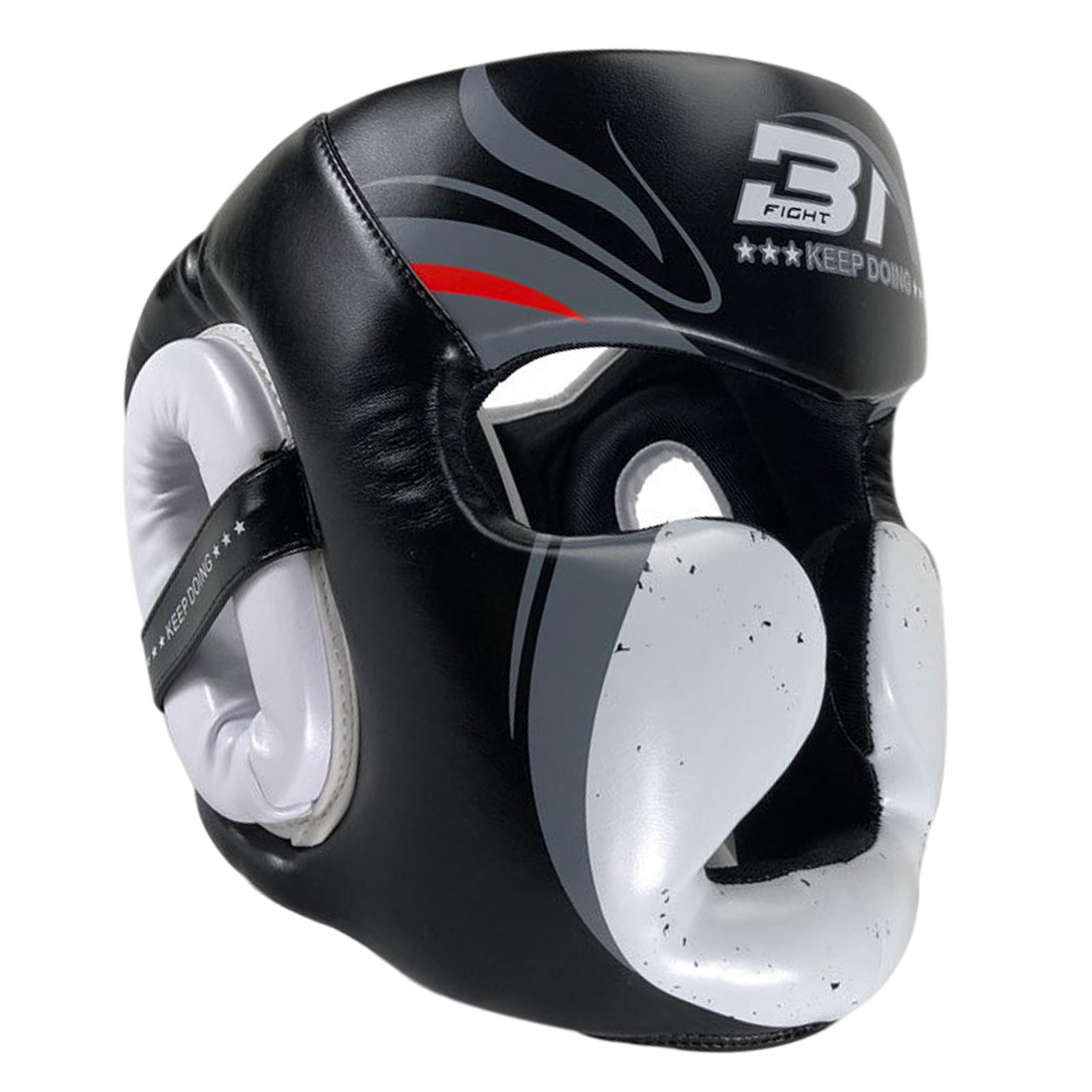 Magideal - Karate Sintético Desprendible De Muaythai Del Guardia Principal Del Boxeo Para Entrenar Negro L