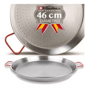 Genérico - Paellera Valenciana Pulida Garcima, De 46 Cm, Para Paella, 12 Porciones