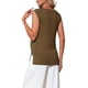thumbnail image 3 of INSPIRE CHIC Top de Primavera para Mujeres Embarazadas, Camiseta de Manga Corta, Tops Básicos de Punto Acanalado, Ajuste Ceñido, Camisas Casuales 2026 S Café, 3 of 5