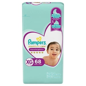 Pampers - Pañales Premium Care Xg X68 Unidades