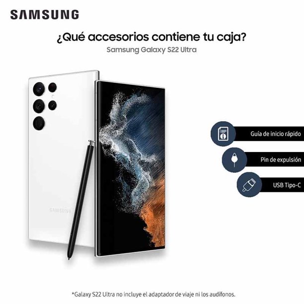 Smartphone Galaxy S22 Ultra 5G 256GB Blanco | Lider