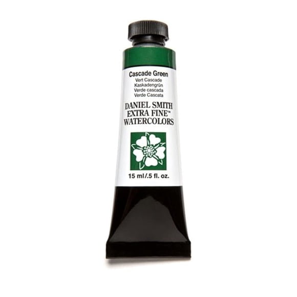 Pintura acuarela DANIEL SMITH extrafina de 15 ml, color verde cascada