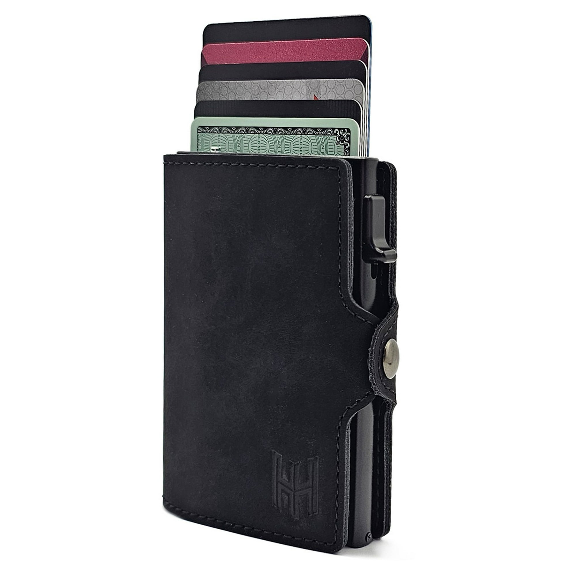 Tarjetero Rfid Billetera Compacta Highsolation Negro