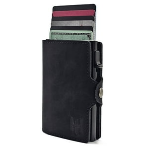 Tarjetero Rfid Billetera Compacta Highsolation Negro