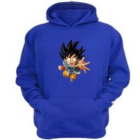Genérico - Polerón Canguro Goku Azul Talla Xl Unisex