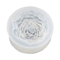 Bothyi - Modelo De Silicona Con Forma De Flor De Peonía, Modelo De Arcilla Creativo Para Decoración De Escritorio, 7,3 Cm X 7,3 Cm X 2,7 Cm, Blanco