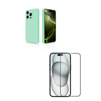 Joigo - Carcasa Lamina Vidrio Para Iphone 16 Pro Turquesa