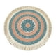 thumbnail image 1 of Mantel Individual Redondo 33cm Tejido Hecho A Mano Borla Boho Tejido Para Mesa Cocina Decoración Estilo C, 1 of 5