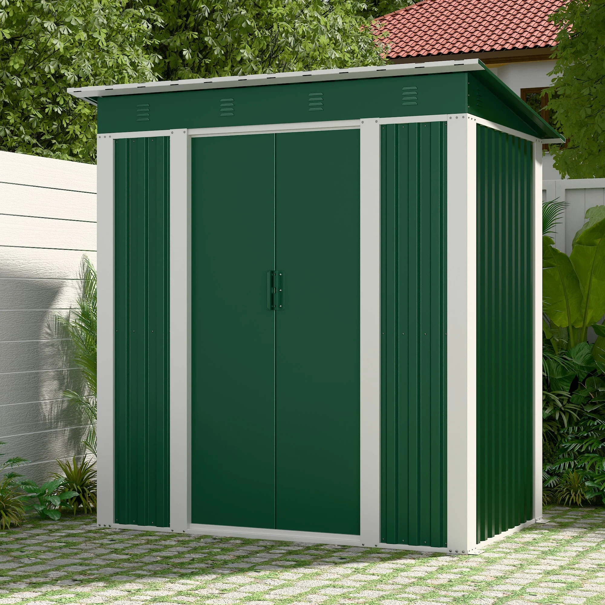 Recilock - Bodega Exterior Techo Simple 180x120 - Linea Green Ss-02