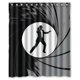 thumbnail image 1 of Cortina de ducha de James Bond con diseño divertido, juego de cortinas de baño con ganchos, tamaño 60 x 72 pulgadas, 1 of 3