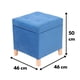 thumbnail image 2 of Pouf Baúl Rucato Azul Felpa 46x46x50 cm, 2 of 3