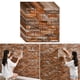thumbnail image 2 of Pack 10 Lamina Papel Mural Autoadhesivo 3d Ladrillo 70 x 77 cm Rojo, 2 of 5