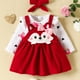 thumbnail image 1 of New Baby Girl Fox Pattern Long-sleeved Suspender Skirt Outfit, 1 of 5