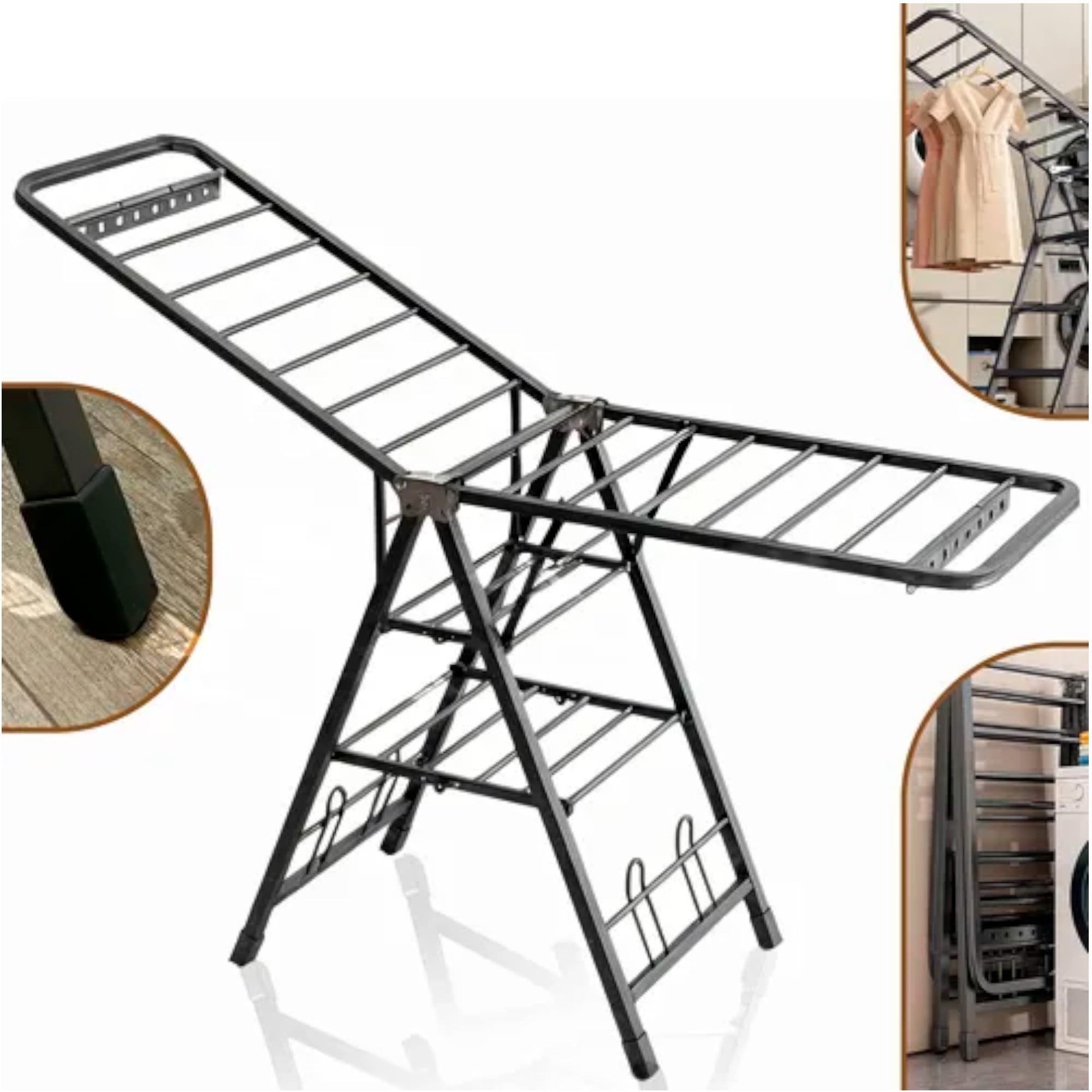 Tendedero Plegable Premium Beiti Acero Inox 170cm 50kg