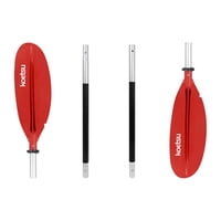 Magideal - Paleta De Remo Para Kayak, Paletas De 87 Pulgadas/221Cm, Eje De Aleación, Remo De Barco, Remo De Canoa De Doble Punta Para Tabla De Surf Inflable Para Rojo