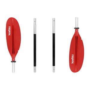 Magideal - Paleta De Remo Para Kayak, Paletas De 87 Pulgadas/221Cm, Eje De Aleación, Remo De Barco, Remo De Canoa De Doble Punta Para Tabla De Surf Inflable Para Rojo