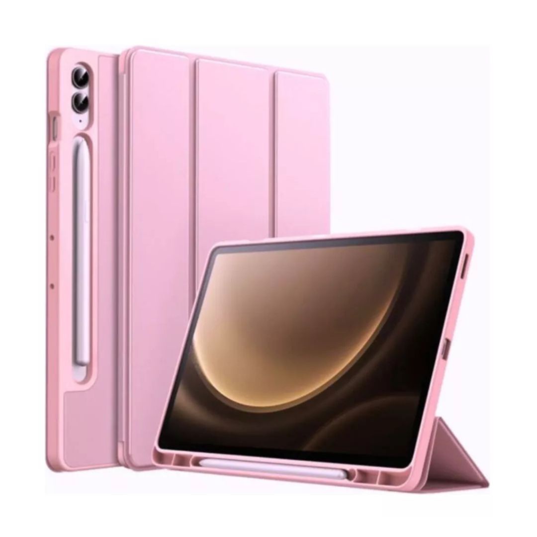 Genérico - Funda Smart Cover Para Tablet Samsung S9 Fe Plus 12.4"" - Rosa Pálido
