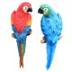 thumbnail image 1 of 2 Figuras De Loro Para Decorar El árbol De La Pared, De Resina, Para Césped, Jardín, Rojo Y Azul., 1 of 5