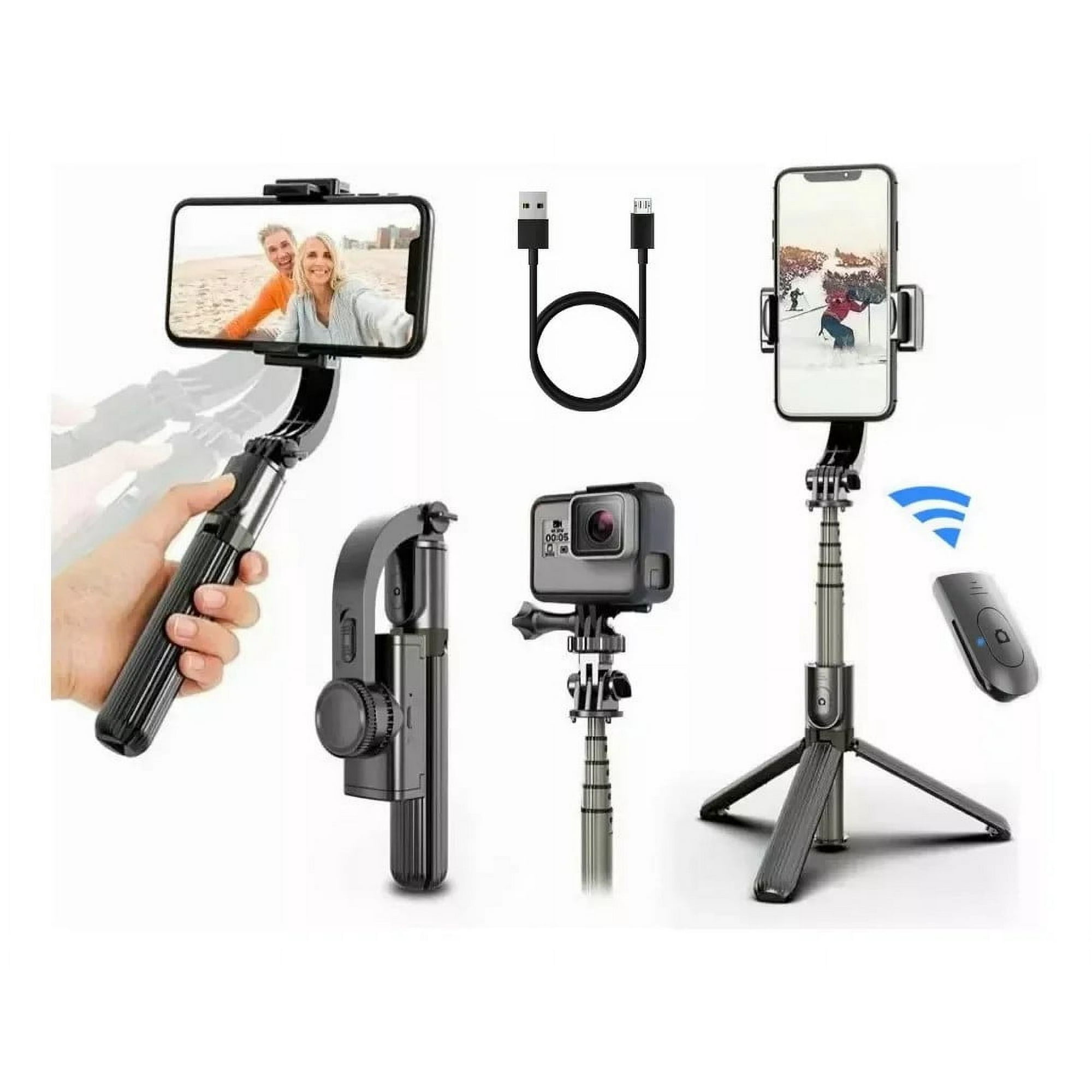 Master Prox - Estabilizador Celular Gimbal L08 Selfie Stick, Tripode/mando