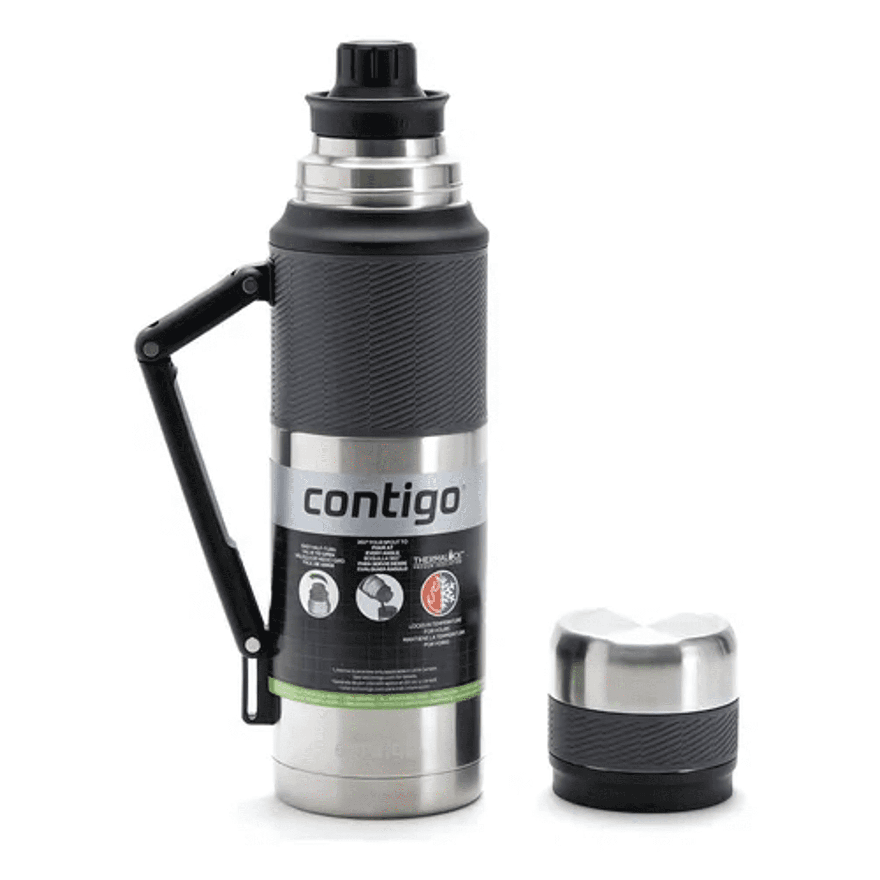 Contigo® - Termo 1200ml De Acero Inoxidable Color Plateado Frio Calor Cafe Te