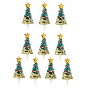 Bothyi - 10 Piezas De Adornos Navideños Para Cupcakes, Postres, Adornos Navideños Para Cupcakes, Árbol De Navidad