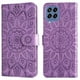 thumbnail image 2 of Funda tipo cartera FOXDOCK para Samsung Galaxy M33 5G , diseño girasol en relieve, cuero PU, cierre magnético, soporte y tarjetero, 2 of 5