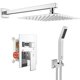 thumbnail image 1 of Set combinado de ducha SR SUN RISE SRSH-D1203 de 30 cm con válvula pulida, 1 of 9