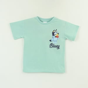 Polera Manga Corta Niño Verde Comiendo Bluey