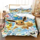 thumbnail image 1 of 2023 Pokemon Bedding Sets for Children Cartoon Anime Figure Pikachu Pattern Soft Duvet Cover Family Size Single Pillowcase New Bed Sheets, 1 of 5