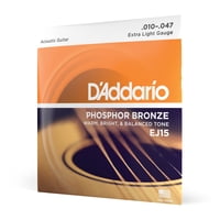 Set Cuerdas Guitarra Fósforo Bronze 10-47 Ej15 Daddario