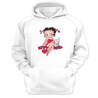 Genérico - Polerón Canguro Betyy Boop Blanco Talla Xs Unisex