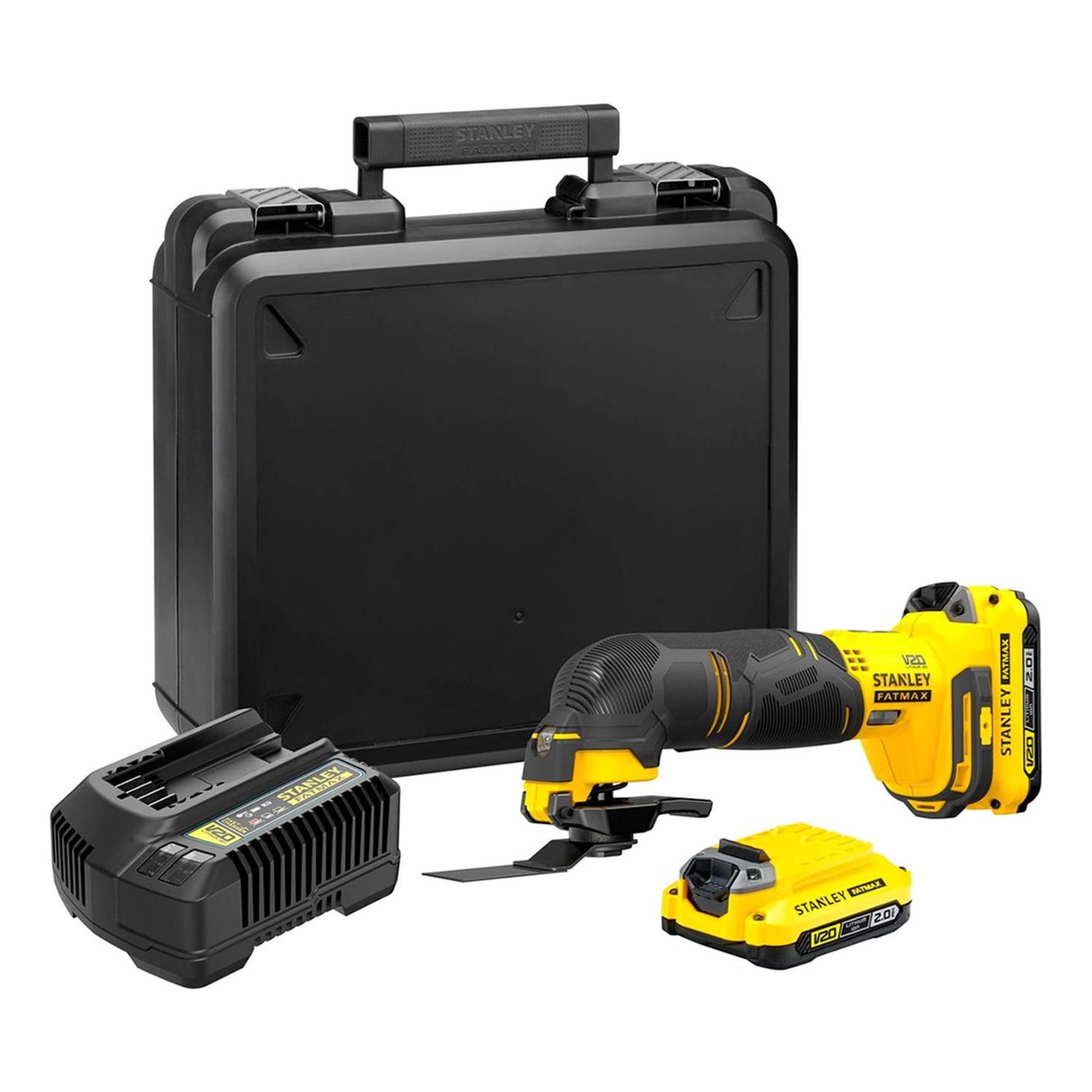 Kit Herramienta De Corte Oscilante 20v Stanley Sct500d2k-b2 Amarillo