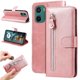 thumbnail image 2 of Funda tipo cartera para Motorola Moto G05 con bolsillo con cremallera y ranuras para tarjetas – Función de soporte Rosa, 2 of 5
