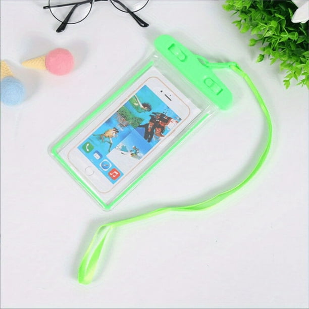 Experience the Ultimate Adventure with our Luminous Mobile Phone Waterproof Bag - Perfect for Swimming, Diving, Fishing, and Camping with a Transparent Touch Screen and Secure Lock Latch!
