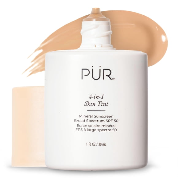 Protector solar tintado PÜR MINERALS, tinte para piel 4 en 1, SPF 50, lino