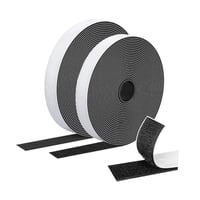 Bothyi - Juego De 2 Rollos De Cinta De Velcro De 10 X 20 Mm, Impermeables, Negros Y Multifuncionales.