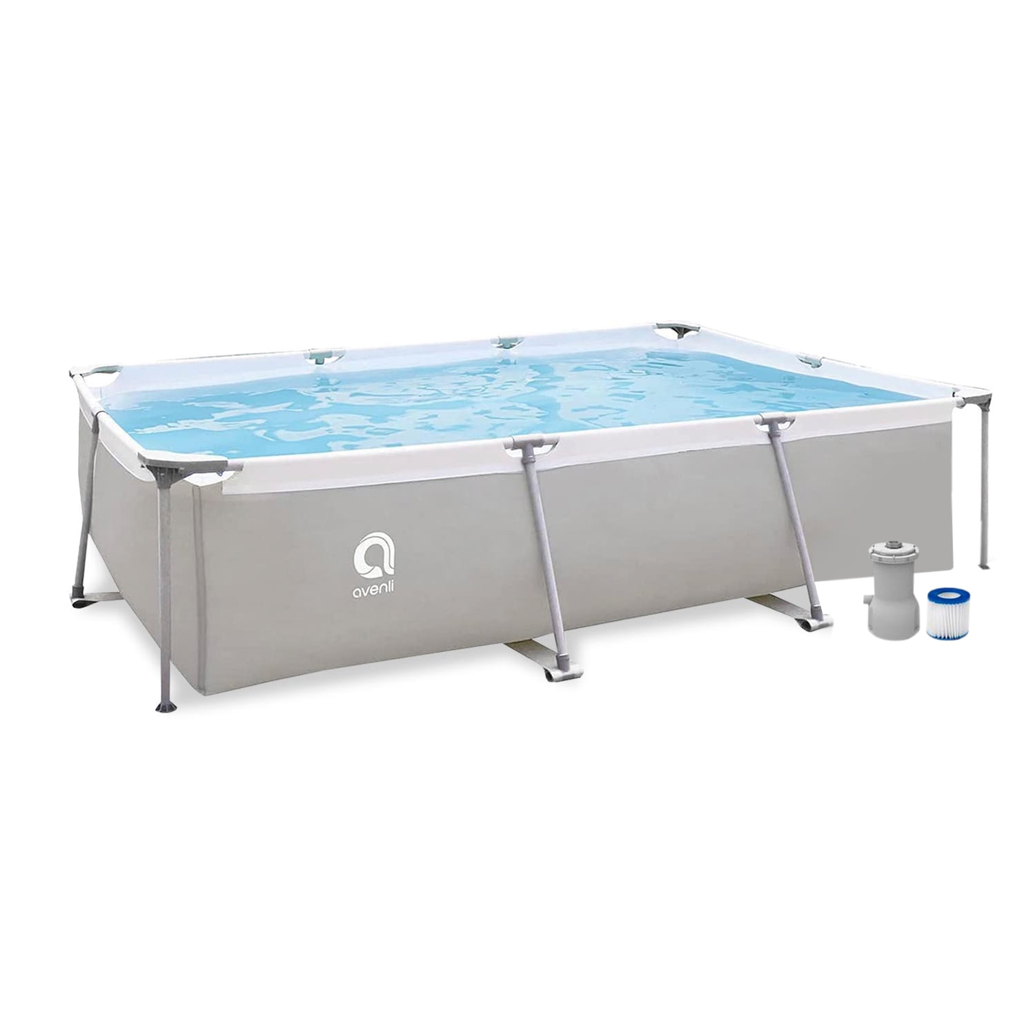 Avenli - Piscina Con Filtro 3701 Litros 65x207x300 Cm Gris