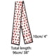 thumbnail image 3 of INSPIRE CHIC Bufandas Delgadas de Seda con Estampado de Corazones Cinta Larga para el Cabello Envoltura de Bolso Blanco 96x10cm/38x4", 3 of 6