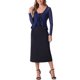 thumbnail image 2 of INSPIRE CHIC Bolero de Malla con Volantes de Manga Larga para Mujer, Casual con Lazo, Talla M, Azul Oscuro, 2 of 6