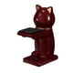 thumbnail image 1 of Gato De Dibujos Animados Estatua Reloj Soporte Mesa Joyería Soporte De Exhibición Rojo Oscuro, 1 of 5