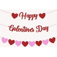 Decoración De Pancartas Upinlook Feliz Día De San Valentín, Rojo Y Rosa