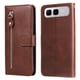 thumbnail image 3 of Funda tipo cartera para Infinix Smart10 Plus con bolsillo con cremallera y ranuras para tarjetas – Función de soporte Marrón, 3 of 5