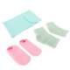 thumbnail image 5 of M Buder Juego Reutilizable de Calcetines de Gel Humectante y Envoltura para el Cuello, Mangas Hidratantes para Talón para Reparación de Piel Seca y Agrietada, Rosa/azul/verde, Talla Única (Juego de, 5 of 9
