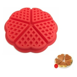 Genérico - Molde De Silicona Waffle Molde De Waffle Molde 5 Corazones