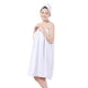 thumbnail image 2 of Conjunto de bata de spa para mujer, toalla de baño de microfibra suave, acogedora y absorbente con gorro turbante para secar el cabello., 2 of 5