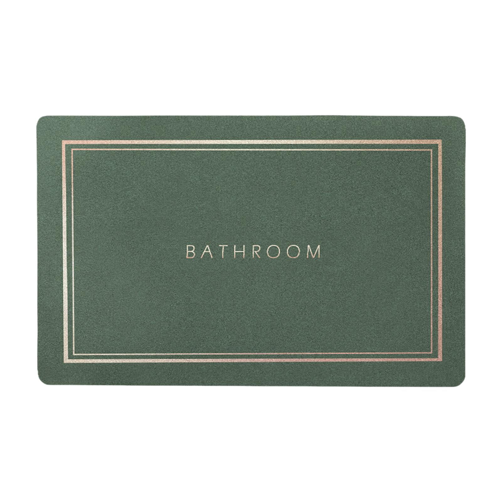Bothyi - Alfombrilla De Baño Con Respaldo De Goma Alfombra De Baño Absorbente De Agua Para Ducha Baño Verde Medio