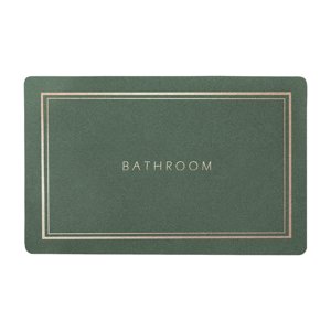 Bothyi - Alfombrilla De Baño Con Respaldo De Goma Alfombra De Baño Absorbente De Agua Para Ducha Baño Verde Medio